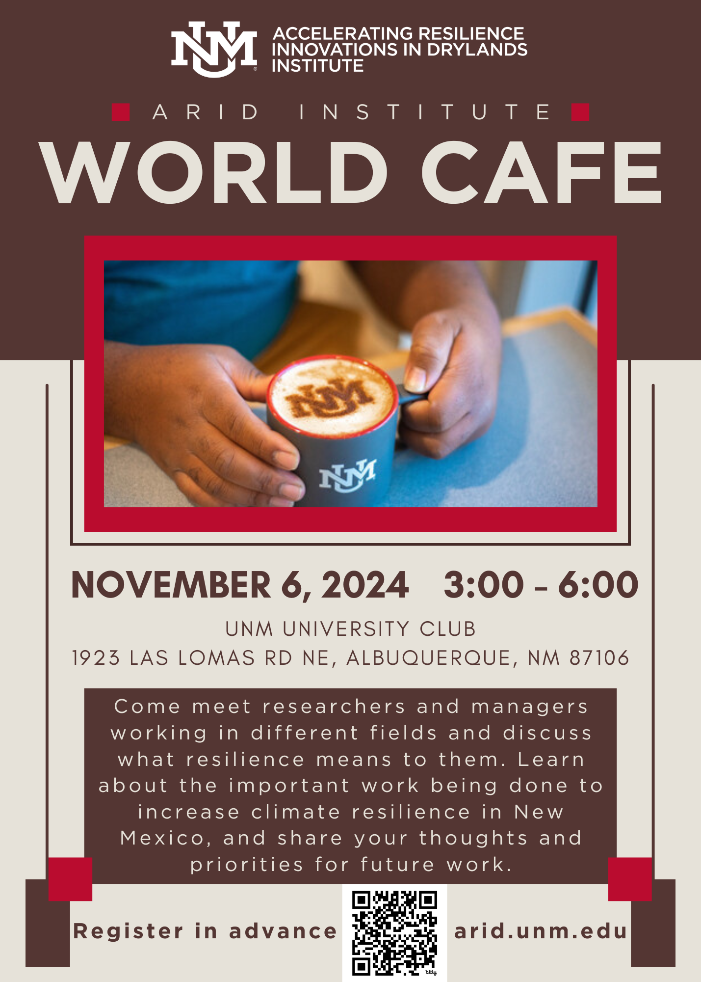 World cafe flyer