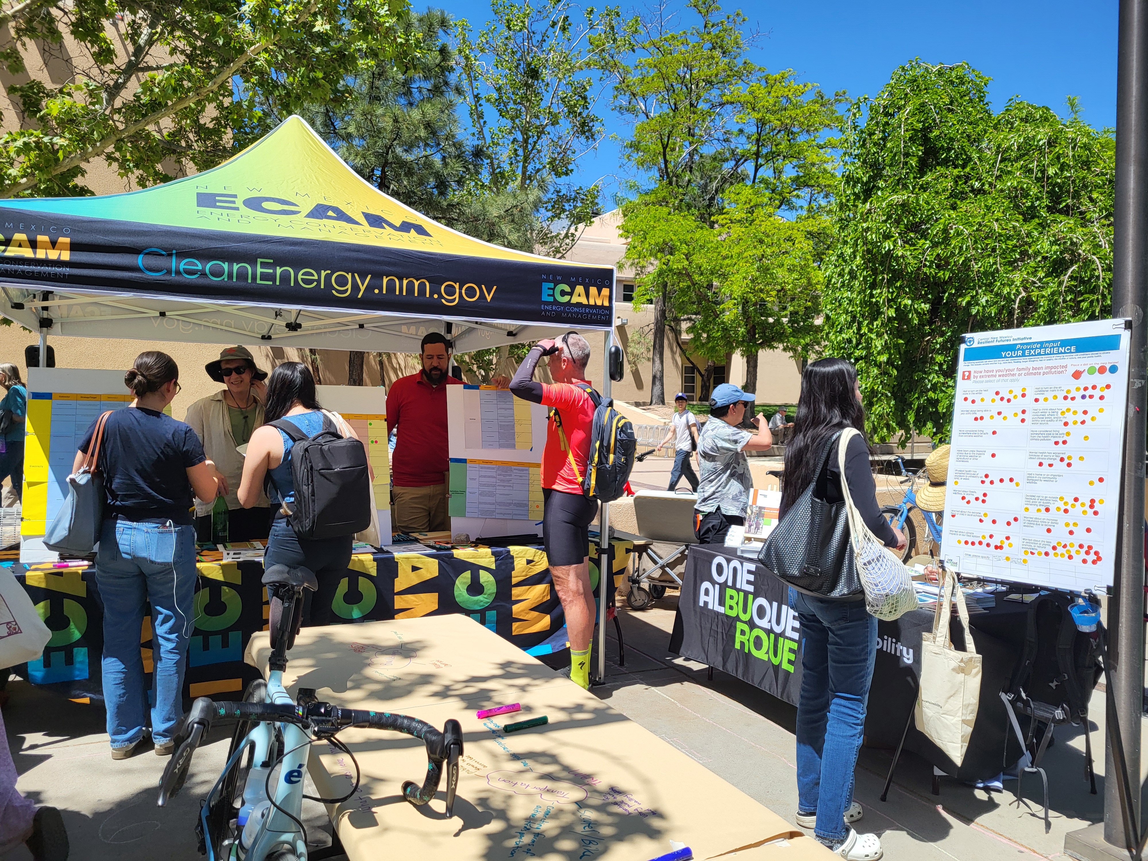 Community members providing input into state and local climate action planning efforts