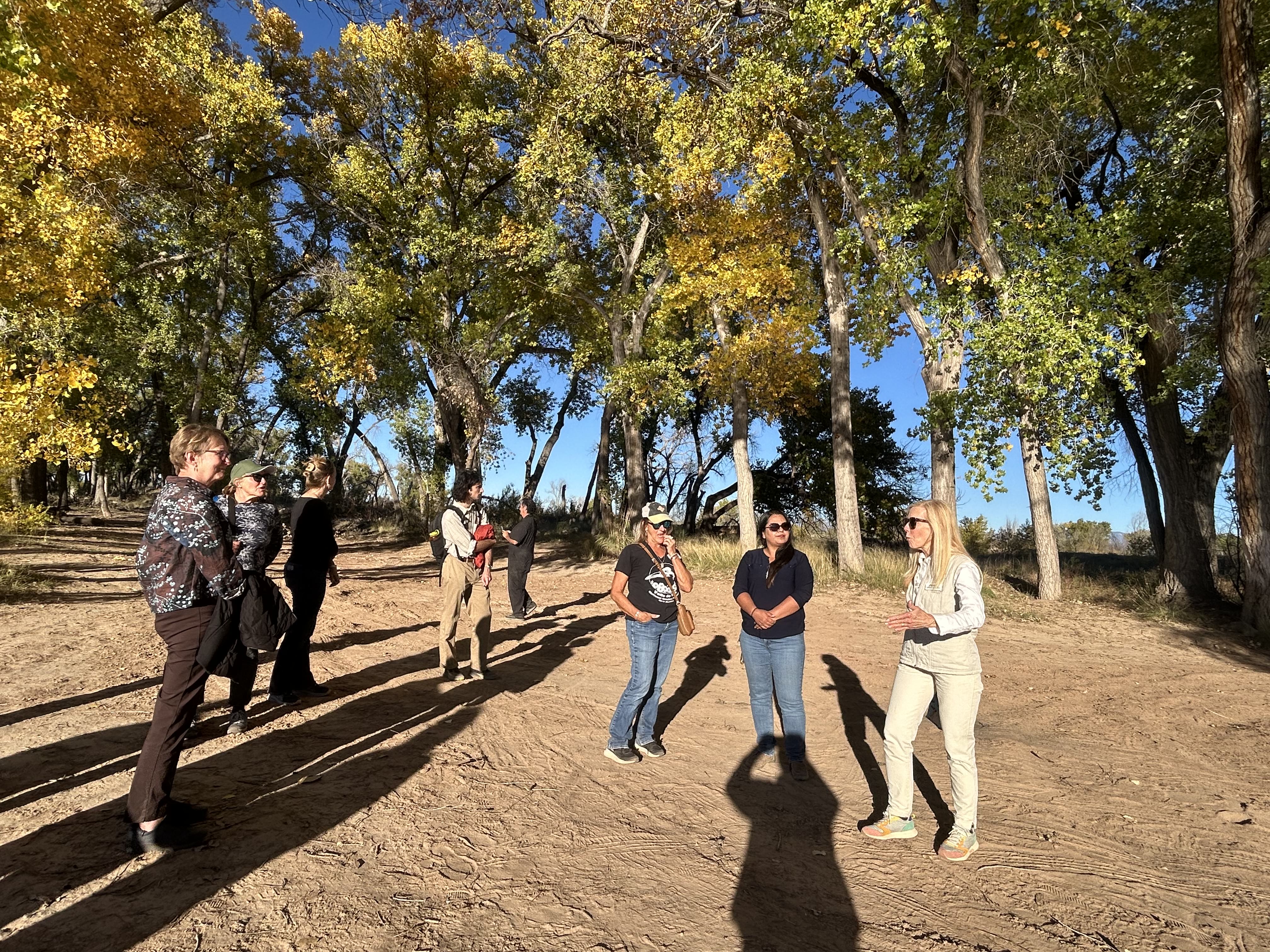 Workshop participants at a field trip at Whitfield Wildlife Conservation Area.